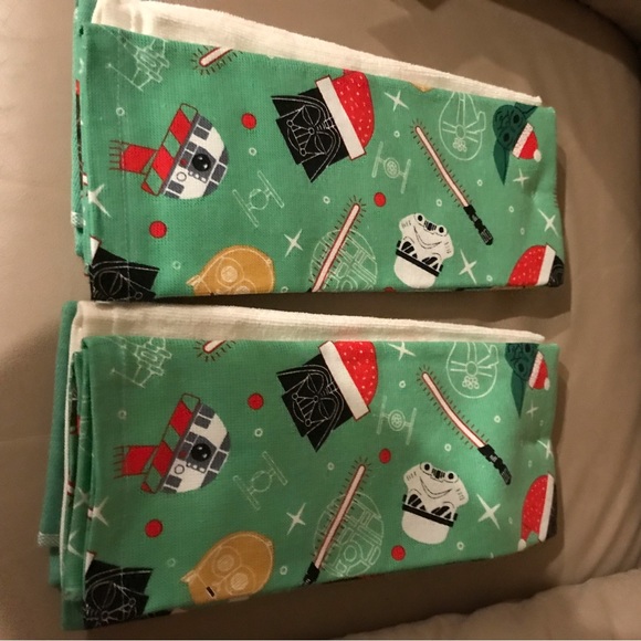 Set of two Star Wars Christmas kitchen towel green tea towel - Picture 2 of 7